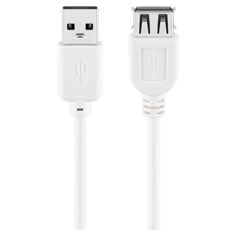 CABLE USB A 2.0 M-H 3MTS BLANCO