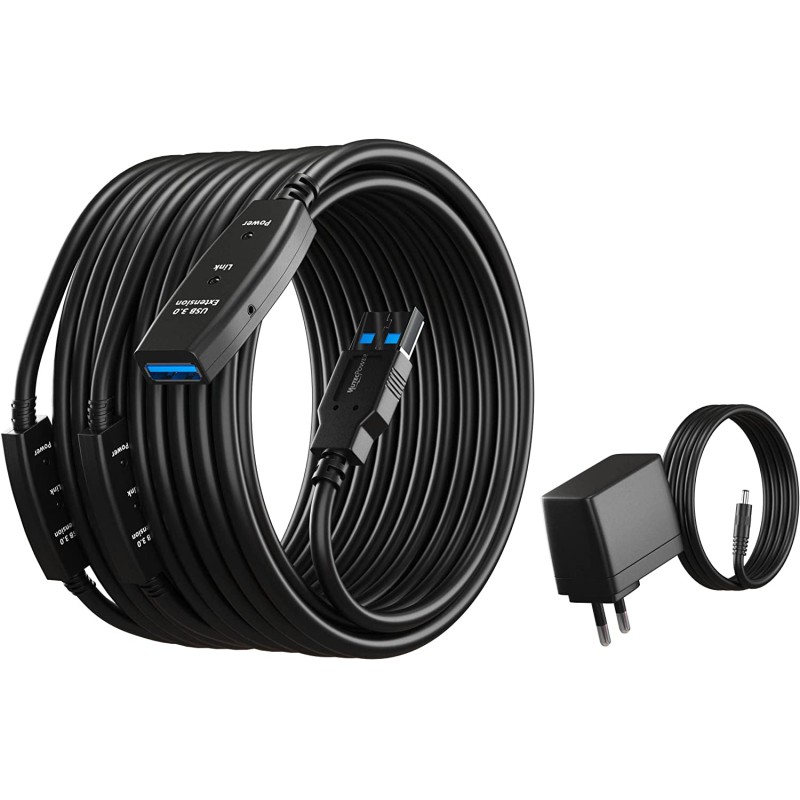 CABLE USB A 3.0 M-H AMPLIFICADO 25M V3.0