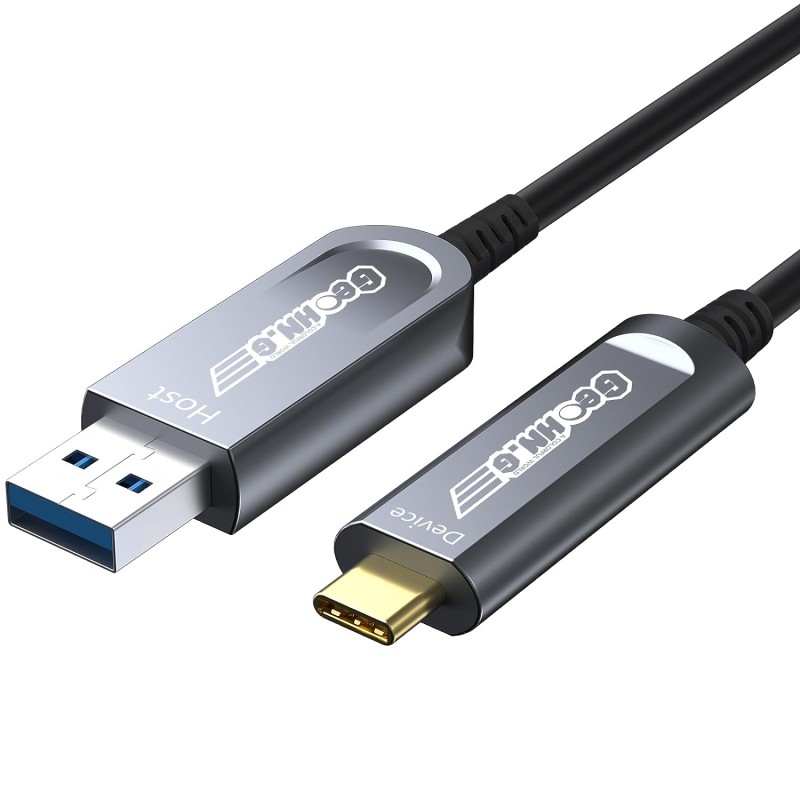 CABLE USB 3.1 A M-USB C M 10M AOC FIBRA