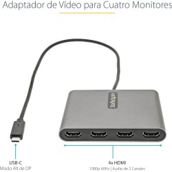 ADAPTADOR USB C M-4xHDMI H...