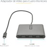 ADAPTADOR USB C M-4xHDMI H V3.1 HD