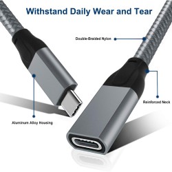 CABLE USB C M-H 2M PLATA...