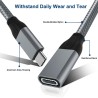 CABLE USB C M-H 2M PLATA V3.1 Gen-2 4k