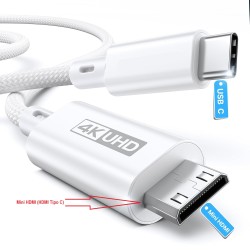 CABLE USB C M-MINI HDMI M...