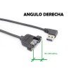 CABLE USB A 3.0 M CODO-H 0,2M NEGRO DRCH