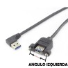 CABLE USB A 3.0 M CODO-H 0,2M NEGRO IZQU