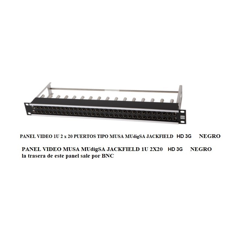 PANEL VIDEO JACKFIELD 19" 1U 2x20 HD 3G