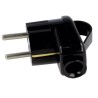 CONECTOR SCHUKO MACHO NEGRO CODO 90º
