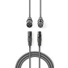 CABLE AUDIO XLR3 M-H 3MTS GRIS OSCURO