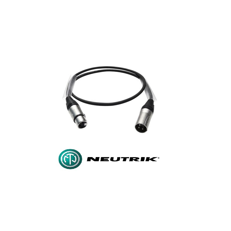 CABLE AUDIO XLR3 M-H 15MTS NEGRO