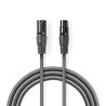 CABLE AUDIO XLR3 M-H 20MTS GRIS OSCURO