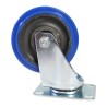 RUEDA 100mm GOMA AZUL SIN FRENO RACK