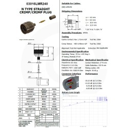 CONECTOR N MACHO LMR240 CRIMPAR