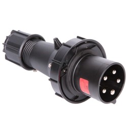 CETAC 3P+N+T 63A MACHO AEREO IP67 NEGRO