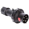 CETAC 3P+N+T 63A MACHO AEREO IP67 NEGRO