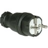 CONECTOR SCHUKO MACHO GOMA NEGRO PCE