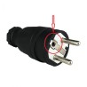 CONECTOR SCHUKO MACHO GOMA NEGRO PCE FR
