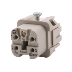 CONECTOR 4 PINES+TIERRA HEMBRA HARTING