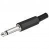 CONECTOR JACK M 6,35mm MONO PLASTICO NEG