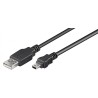 CABLE USB A/M-MINI-B(5P) 0,50MTS NEGRO