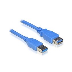 CABLE USB A 3.0 M-H 2MTS AZUL V.3.0