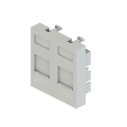 MODULO 45x45 2xRJ45 CON G-POLVO KEY BLAN