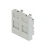 MODULO 45x45 2xRJ45 CON G-POLVO KEY BLAN