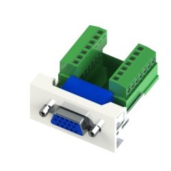 MODULO 45X22,5 CONECTOR VGA HEMBRA-BORNA
