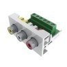 MODULO 45X22,5 CONECTOR 3xRCA H-BORNA