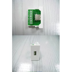 MODULO 45X22,5 CONECTOR USB HEMBRA-BORNA