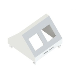 MODULO 45x45 2xRJ45 SIN G-POLVO KEY 45º