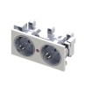 SCHUKO DOBLE CON PILOTO+PROTECCION BLANC