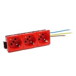 SCHUKO TRIPLE PERFIL PLUS ROJO
