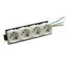 SCHUKO CUADRUPLE CON PROTECCION BLANCO