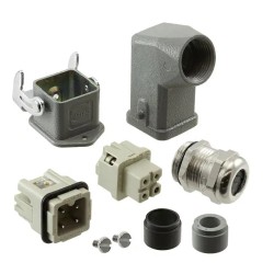 KIT HARTING 3P+T M+H+BASE+CARCASA CODO