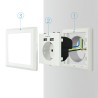 BASE SCHUKO CON T.T. EMPOTRAR+2xUSB