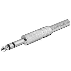 CONECTOR JACK M 6,35mm ST METAL NIKEL