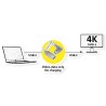 CABLE USB C M-H 2M NEGROcodo V3.2 4K60Hz