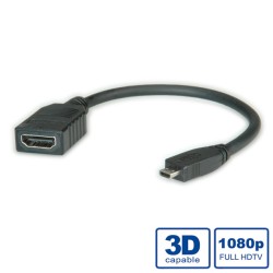 ADAPTADOR HDMI HEMBRA-MICRO HDMI M 15cm