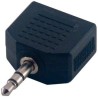 ADAPTADOR MINIJACK "Y" M-H-H 3,5mm NIKEL