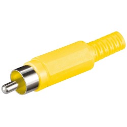 CONECTOR RCA MACHO PLASTICO AMARILLO
