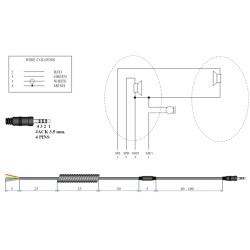 CABLE ESPIRILIZADO JACK 3,5 M 4P rizado