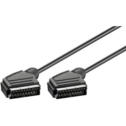 CABLE EUROCONECTOR 21P M-M 2M NEGRO