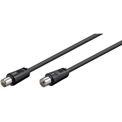 CABLE ANTENA MACHO HEMBRA 5M NEGRO RECTO