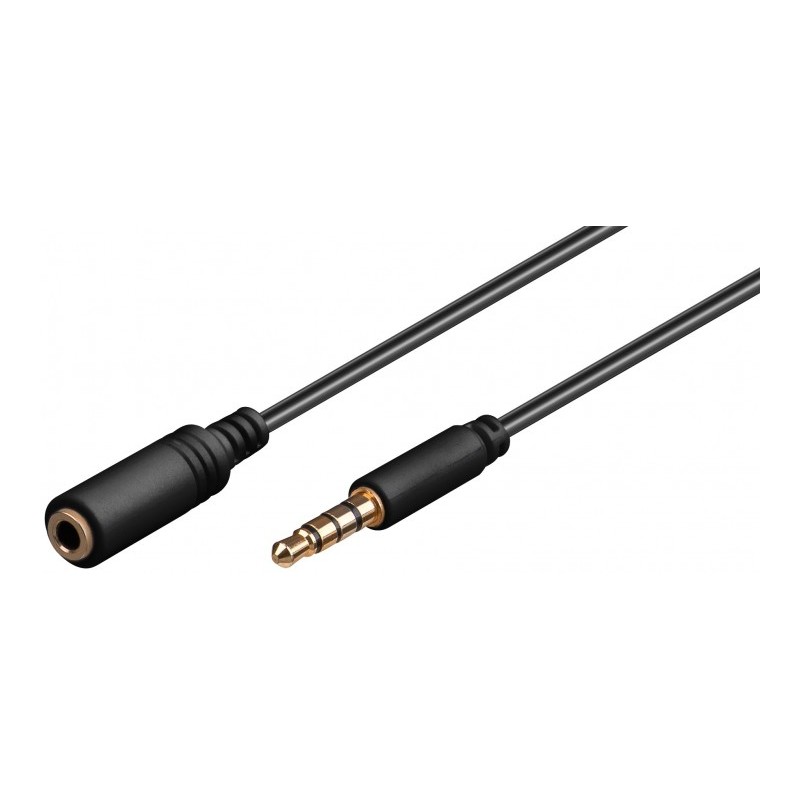 CABLE MINIJACK 4POLOS M-H 3MTS NEGRO SL