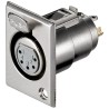 CONECTOR XLR5 HEMBRA PANEL NIKEL SOLDAR
