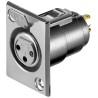 CONECTOR XLR3 HEMBRA PANEL NIKEL SOLDAR