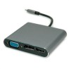ADAPTADOR USB C M-VGA+HDMI+RJ45+DP