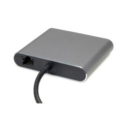 ADAPTADOR USB C M-VGA+HDMI+RJ45+DP
