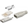 CONECTOR USB TIPO A MACHO SOLDAR+CARCASA